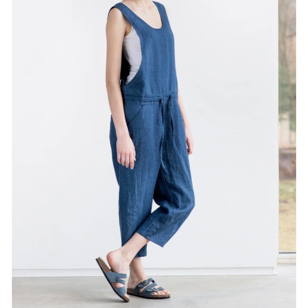 notPERFECTLINEN LIMA loose cropped linen jumper